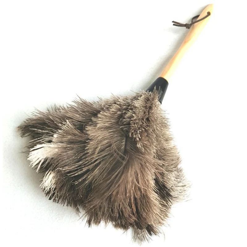 

Anti-Static Ostrich Feather Fur Brush,Duster Dust Cleaning Tool with Wooden Handle