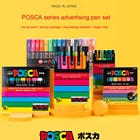 Набор ручек-маркеров UNI POSCA с круглой головкой для рисования и рисования, поп-и рекламных постеров, аксессуаров для творчества, фотографий, искусственных элементов