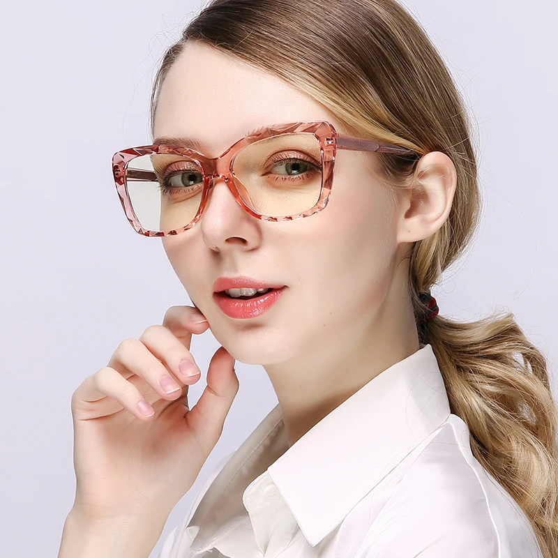 2020 модные офисные женские очки большого размера с защитой от синего света в стиле