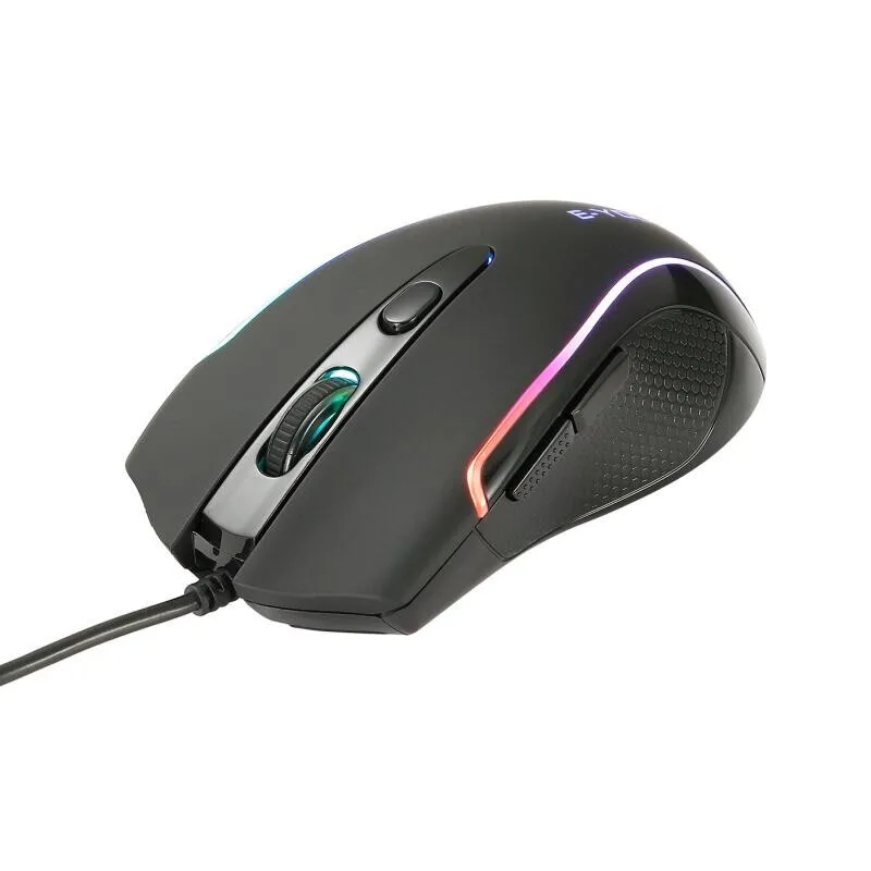 Мышь игровая Проводная с RGB-подсветкой 6 программируемых кнопок 6400 DPI | Компьютеры