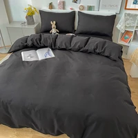 solid color bedding sets black twin queen king size duvet cover set 3pcs4pcs skin friendly fabric quilt cover set