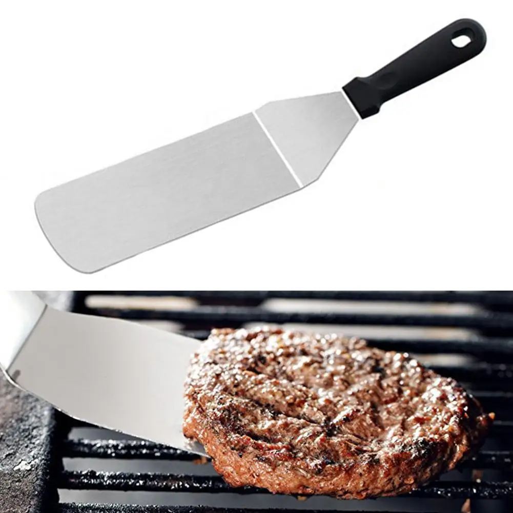 

Stainless Steel Steak Fried Shovel Leaky Spatula Pizza Peel Spade Barbecue BBQ Grill Scraper Kitchen Tool Cooking Tool