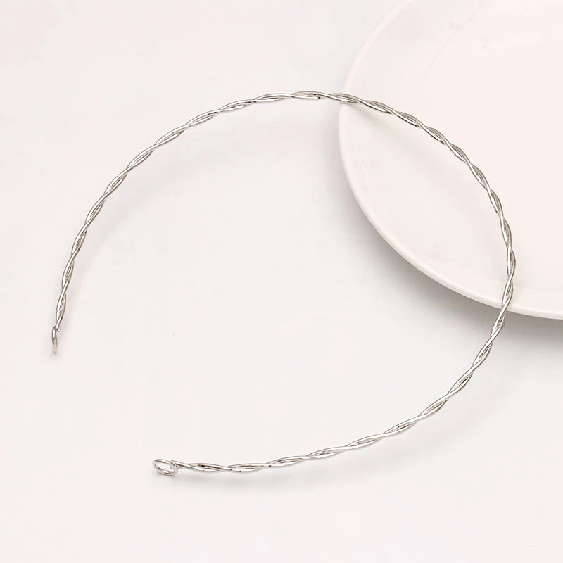 2 шт металлический провод скрученный ободок с застежкой круг колье воротник