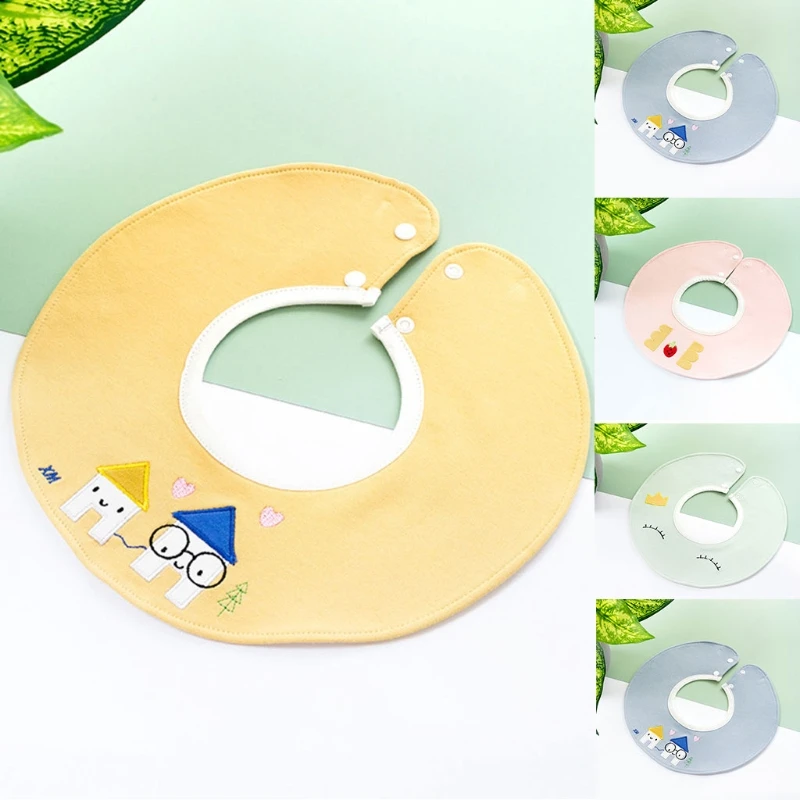 

360 ​​° Rotate Baby Bibs Bandana Scarf Saliva Towel Soft Cotton Burp Cloth Anti-Stain Newborn Infant Feeding Bib for Boys Girls