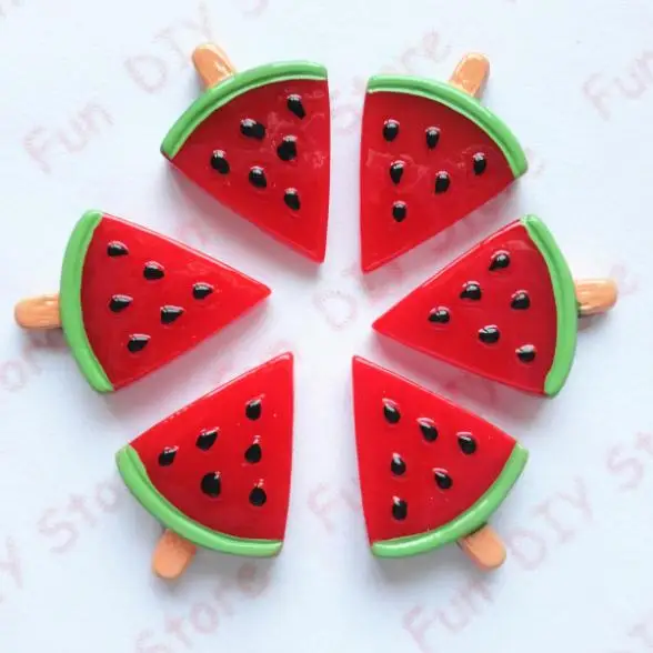 

17*24mm resin flat back watermelon ice cream for decoration DIY accessories 50pcs/lot