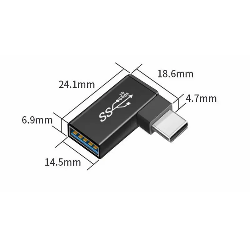90 градусов USB C Female to 3 0 Мужской адаптер двусторонний 5 Гбит/с GEN 1 Тип