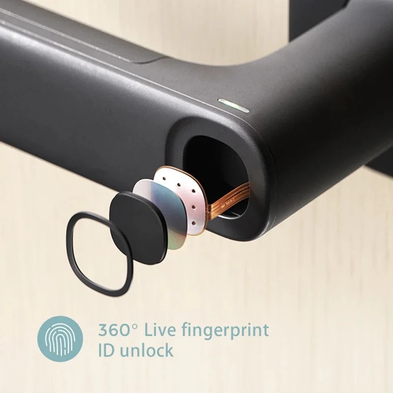 r2 smart door lock apartment office wooden door household electronic smart powered bluetooth fingerprint smart lock door diy free global shipping