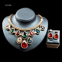 sale dubai jewelry sets women big necklace earring set indian jewellery rhinestone party jewels 12 colors f1159 cacare
