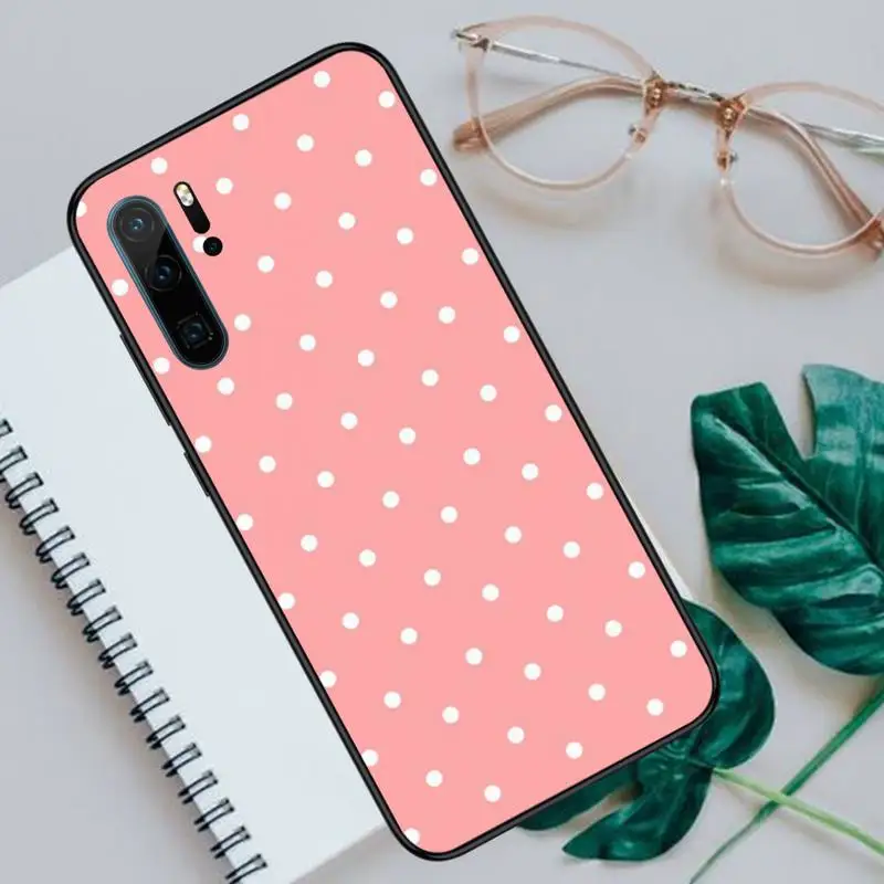 

Polka dots pattern Phone Case For Huawei honor Mate P 10 20 30 40 Pro 10i 9 10 20 8 x Lite Luxury brand shell funda coque