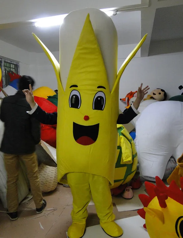 Два стиля EVA материал милый талисман в виде банана костюм мультфильм одежда