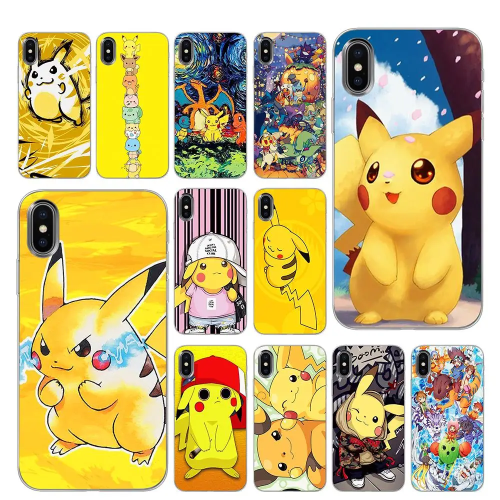 Милые аниме пикачуэ для iPhone 5 5S 6 6s 7 8 Plus X XS XR 11 Pro Max чехлы телефонов|Чехлы-накладки| |