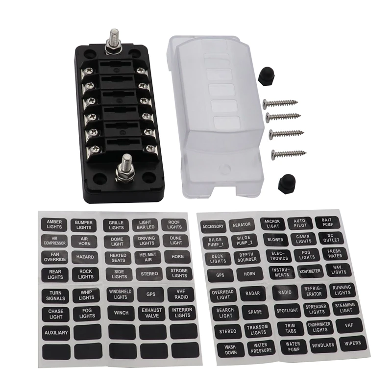 6 независимых замыканий блок предохранителей с отрицательной Шиной ATC/ATO полосный