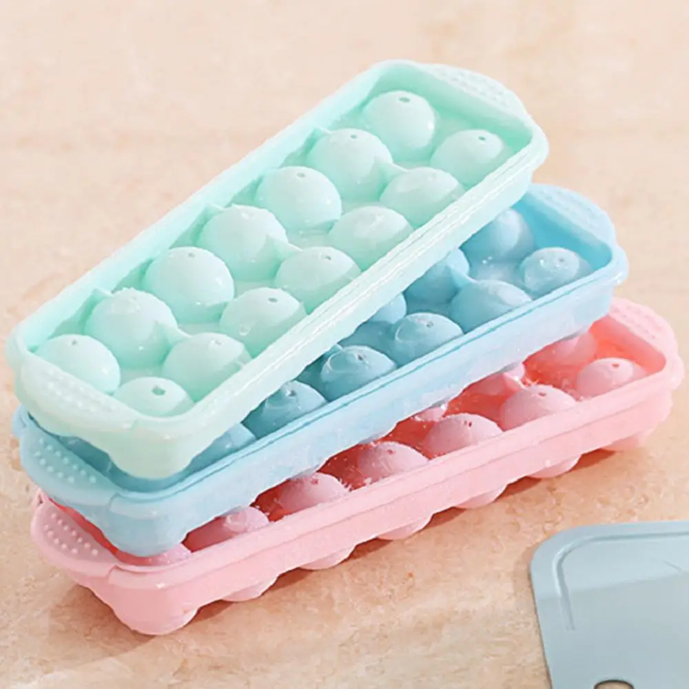 Высококачественная пластиковая форма для льда 14 ячеек круглая с гибким выпуском