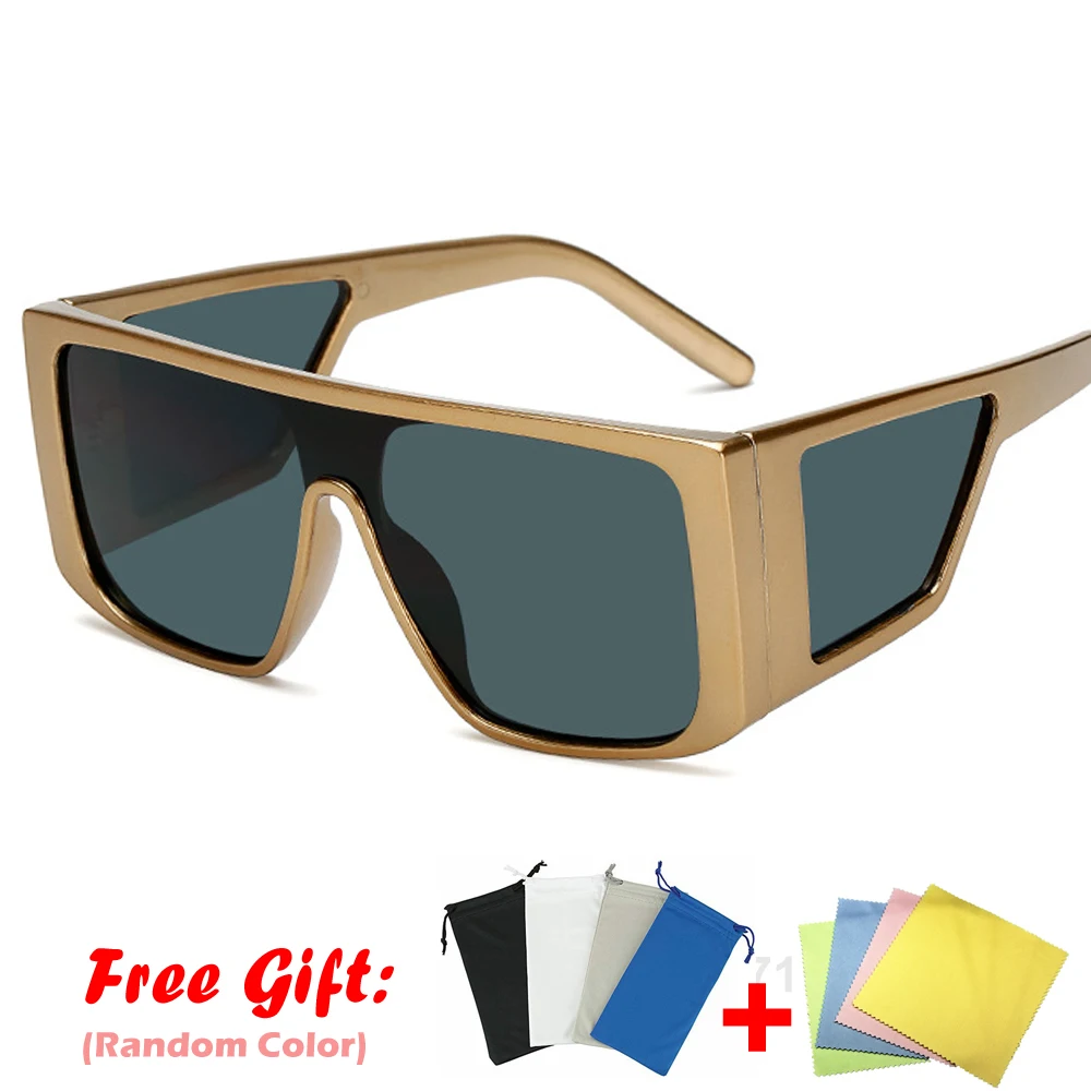 

New Brand Design Oversized Sunglasses Fashion Women Men Square Goggle Glasses UV400 Shades Eyewear Gafas Oculos de sol