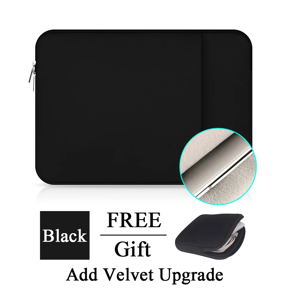 Black Velvet Upgrade Кейс для ноутбука, планшета, чехол, сумка, 11 дюймов, 12 дюймов, 13 дюймов, 15 дюймов, 15,6 дюймов, для Macbook Pro, Air retina, 14 дюймов, для Xiaomi, huawei, hp, Dell - Цвет: Black Velvet Upgrade