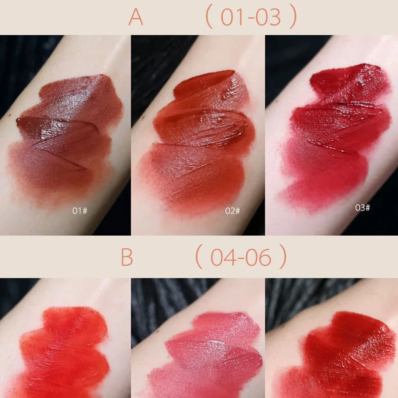 

3pcs/Set Fashion Lip Glaze Matte Velvet Whiting Non Stick Cup Lasting Waterproof For Girls Sexy Red Lips Tint Makeup Kit Gift DL