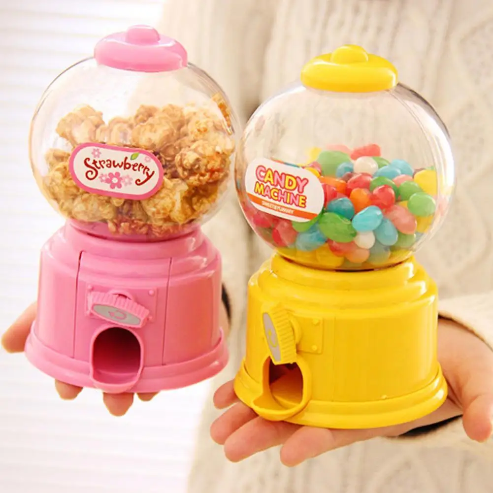 

Mini Twist Candy Machine Candy Machine Cute Sweet Kids Bubble Gift Children Toys Dispenser Gumball Coin Saving Box Piggy Bank