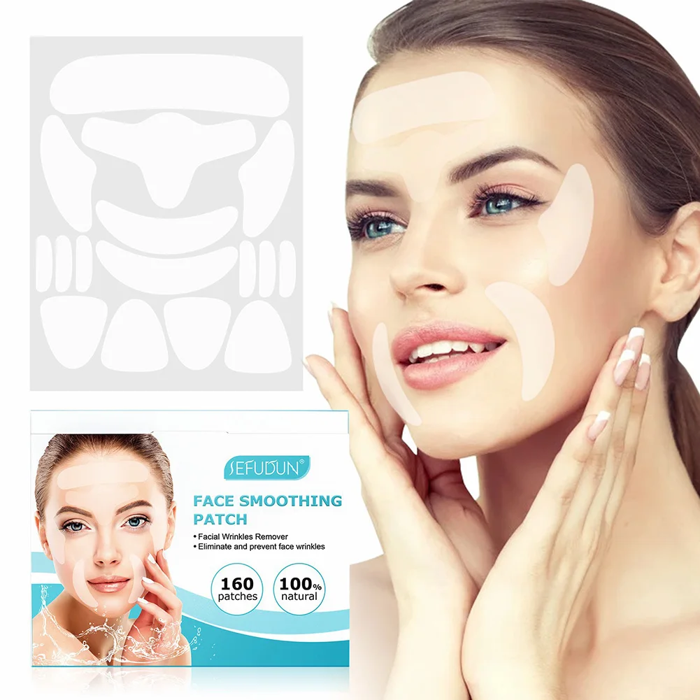 

Silicone Wrinkles Removal Stickers Reusable Anti-wrinkle 15.5x1x12.5cm Forehead Cheek Neck Sticker Face Lifting Firming Patch