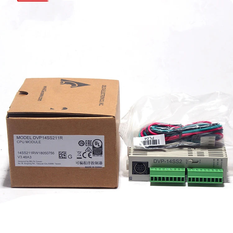 

Original Full New SS2 series PLC programmable controller DVP14SS211R relay ouput 24VDC 8DI 6DO in box