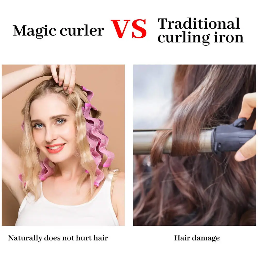 Щипцы для завивки волос спиральные 30 см 24 шт. бигуди без нагрева набор укладки