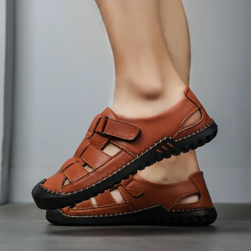 

Sandalet Erkek Sandals Men Leather Summer Sandals&slippers Sandalias De Verano Para Hombre Cuero Rubber Beach
