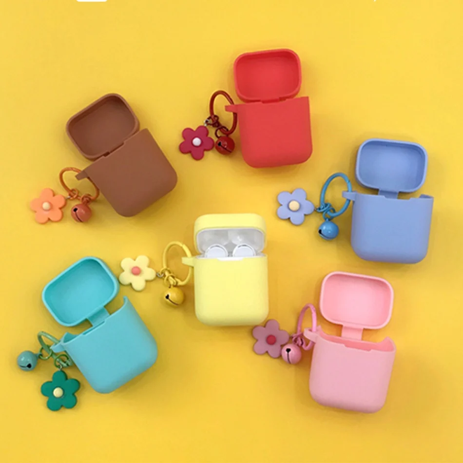 Для Xiaomi AirDots Pro Чехол Мода цветок брелок/мультфильм брелок силиконовый защитный