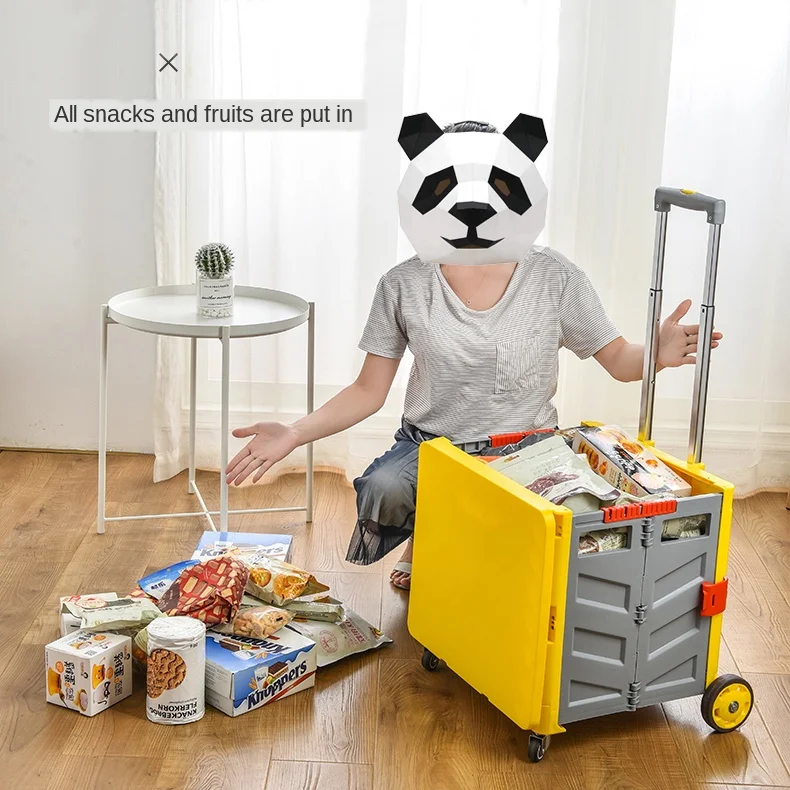 Складная корзина для покупок супермаркетов продуктовых магазинов тележка