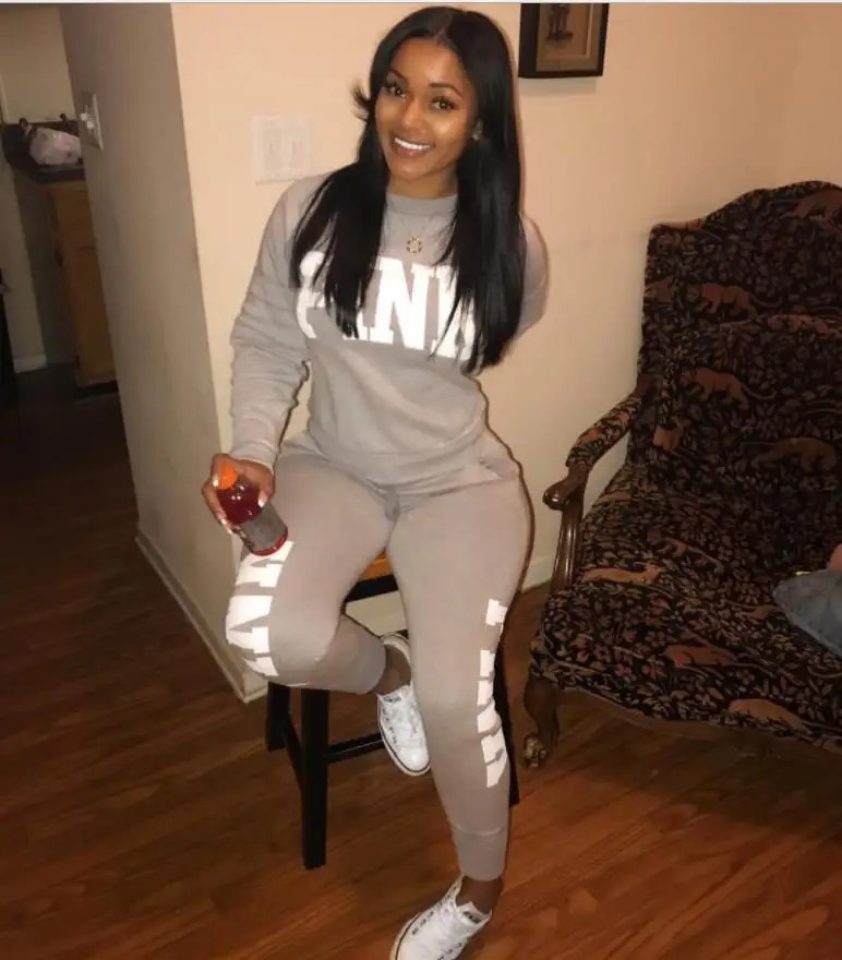 Pink Letter Print 2 Piece Set Women 2018 Long Sleeve Top And Pants Autumn Casual Tracksuit Sweat Suits Sweatshirt Outfit |