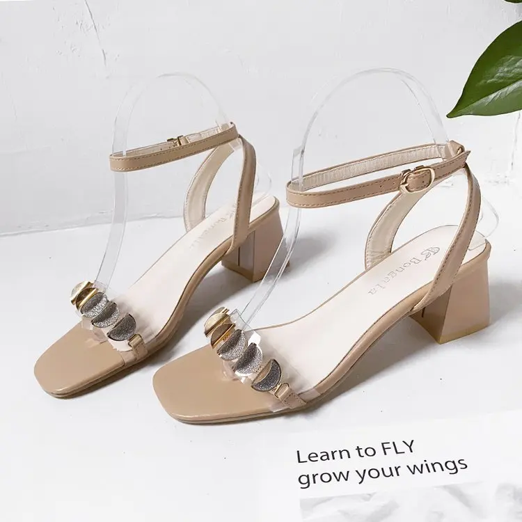 Сандалии женские летние с квадратным носком и пряжкой|Боссоножки сандалии| |