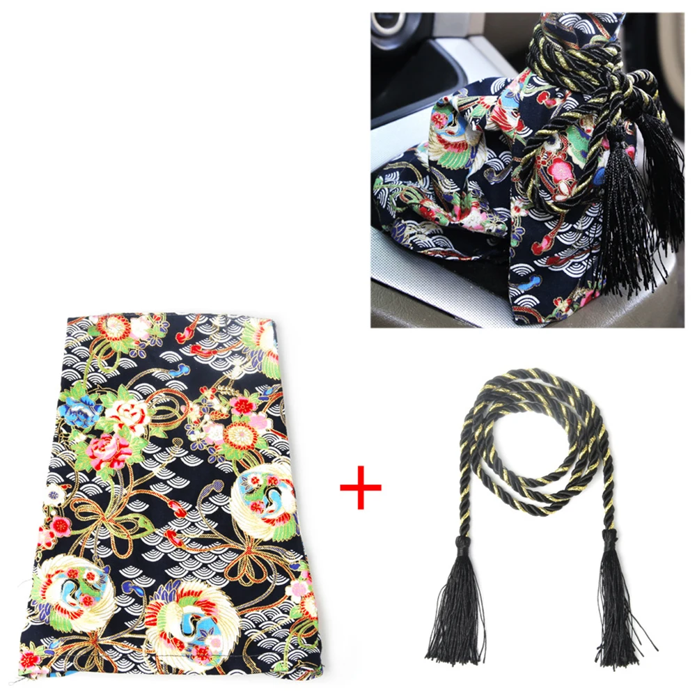 

Car Gear Shift Cover Cloth Car Gear Collar Manual Shifter Stick Knob Cover Japanese Style Motors Parts Car Interior Accessories