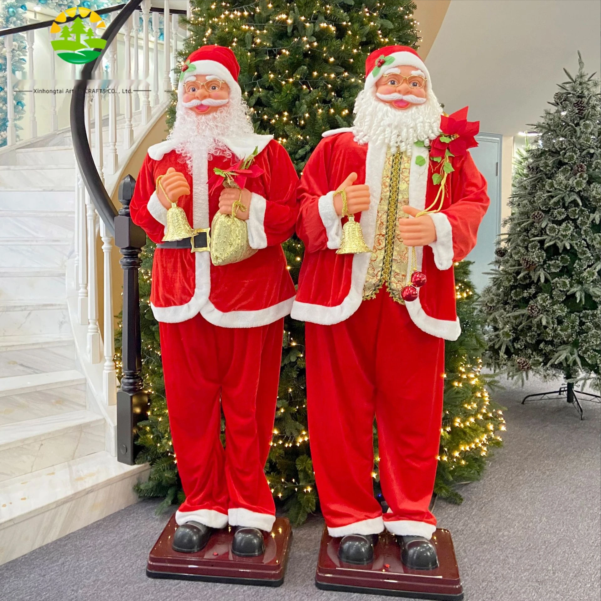 Рождественские украшения торговый центр приветствует 1 8 м Санта Клаус Голосовая