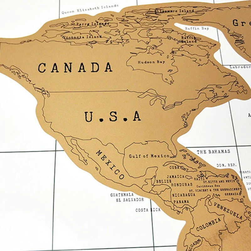 1 шт. Роскошный белый Скретч Карта мира 88x52 см белая карта скретч с цилиндром