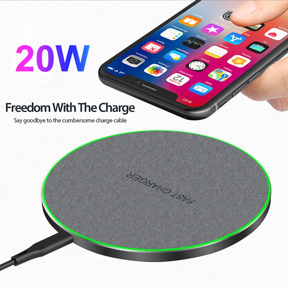 

20W qi Wireless Charger for iPhone 11 12 XR XS 8 fast wirless Charging for Samsung Xiaomi Huawei OPPO phone Qi charger wireless