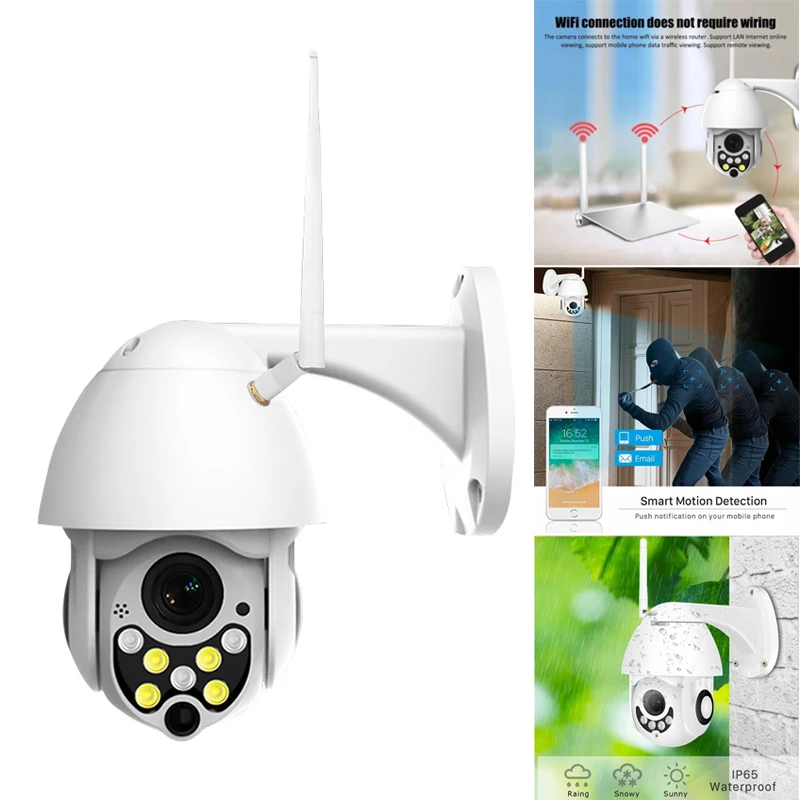 Камера Безопасности HD 1080P 7 LED мини WiFi купольная ip камера ночного видения