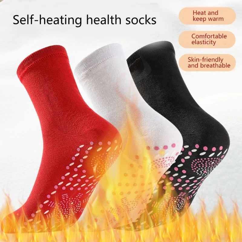 

1Pair Self-Heating Magnetic Socks Warm Heated Shoe Insoles Therapy Comfortable Anti-Fatigue Massage Tourmaline Heated Socks