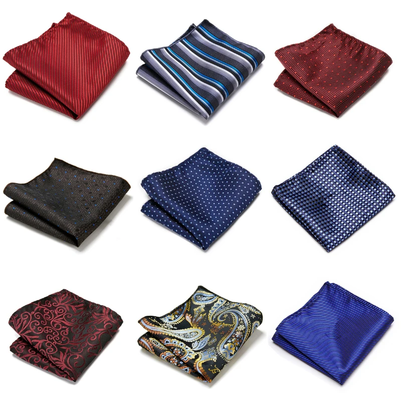 Nice Handmade Great Quality 126 Many Color Luxurious 9 pcs/lot Hanky Pocket Square Formal Clothing Pink Gift for Boyfriend