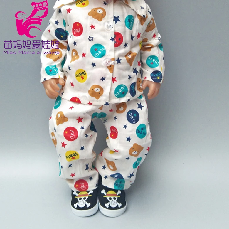 baby Doll Fleece outfit for 18 inch pink strip cloth and pants Children girl Gifts | Игрушки и хобби