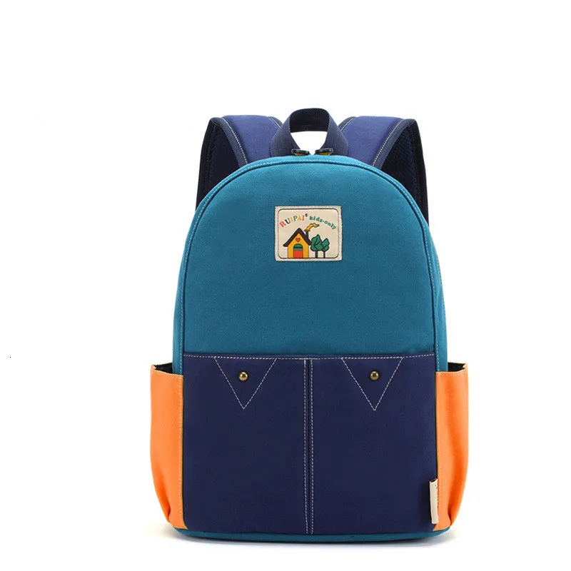 Simple Cartoon Children School Backpack Cute Light Hit Color Comfortable Canvas Schoolbag Kindergarten Backpack Bags Mochila