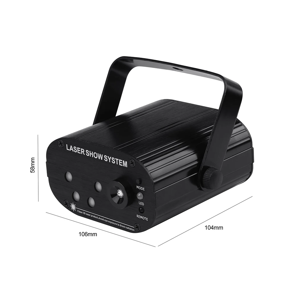 128 узоров RGB светодиодный диско-светильник с голосовым управлением Музыка DJ