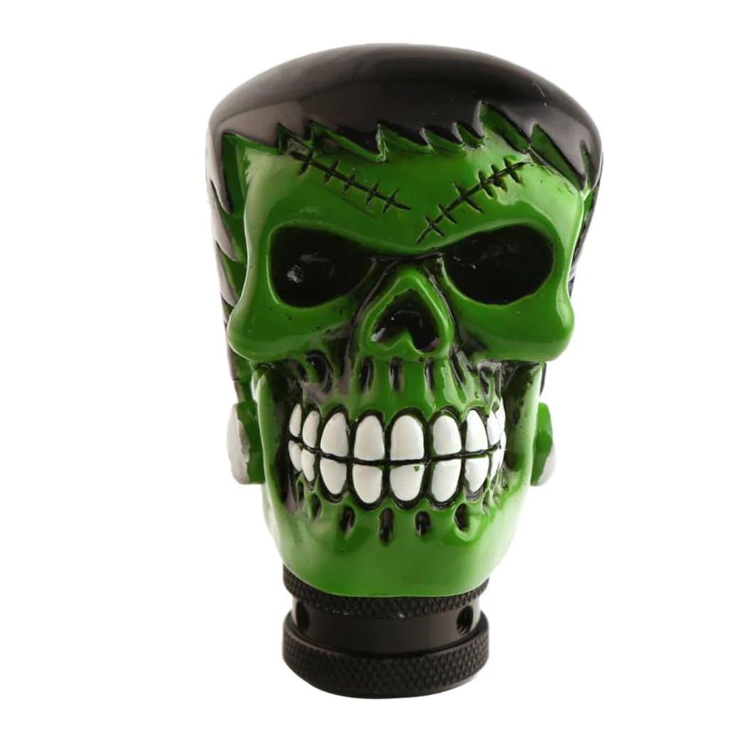 Universal Car Manual Gear Shifter Lever Stick Knob Skull Head Style Green | Автомобили и мотоциклы