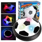 18 см Air Power Soccer Disc Indoor Football Toy Красочный музыкальный светильник, мигающий мяч, игрушки для детей, спортивная игра, Детский развивающий подарок