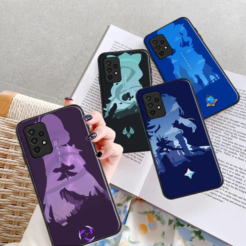 

Genshin Impact Anime Silicone Case Coque For Samsung Galaxy A41 A51 4G 5G A52 4G 5G A71 4G 5G A72 4G 5G Soft Phone Shell Cover