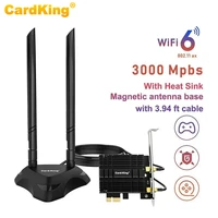 cardking 3000mbps wifi adapter 6 pci express blue tooth 5 1 wi fi dual band 2 4g5ghz 802 11acax intel ax200 pcie network card