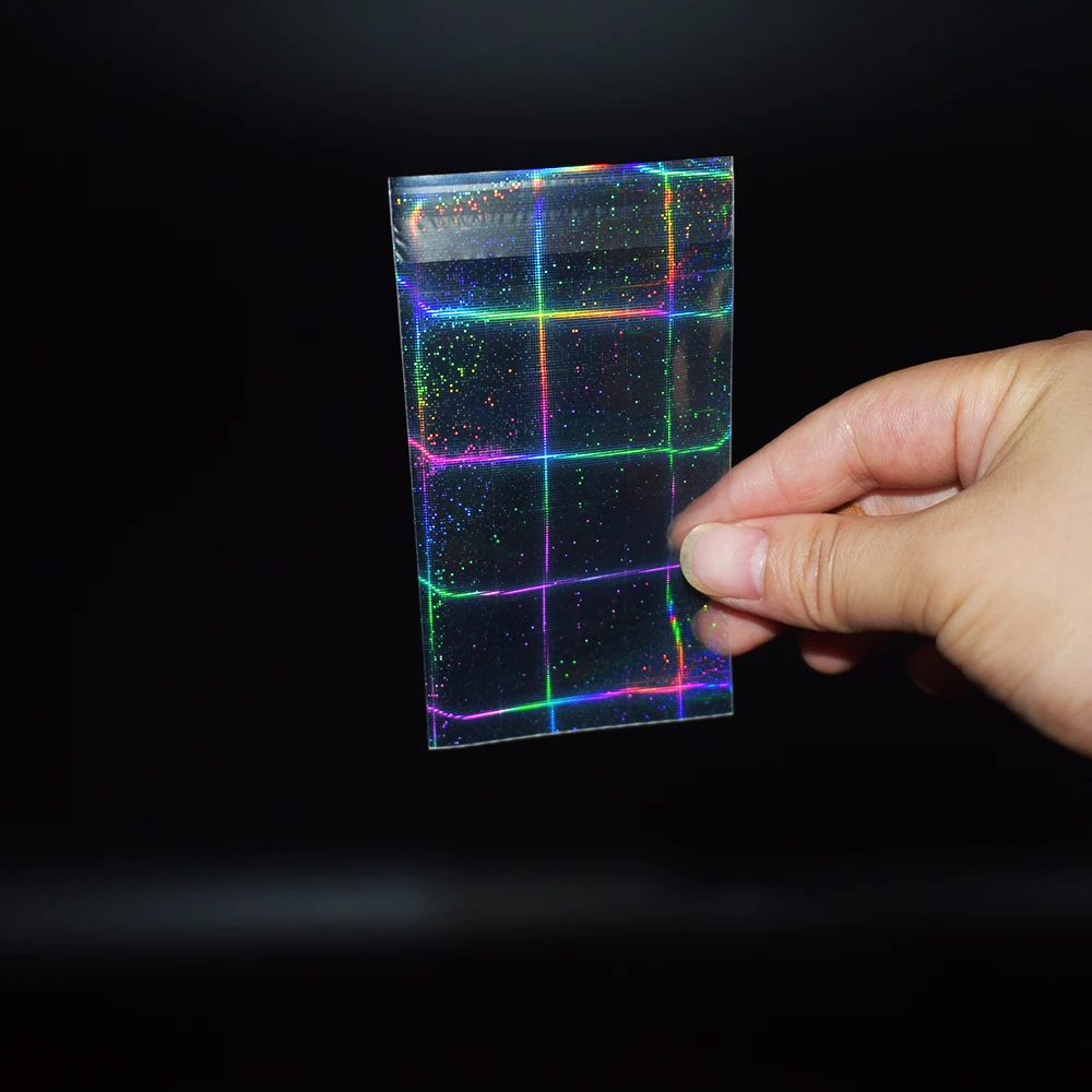 100pcs/lot 57x87mm Plaid Small Cards Transparent Laser Clear Sleeves Korea Idol Photo Protector Trading Shield Cover | Спорт и