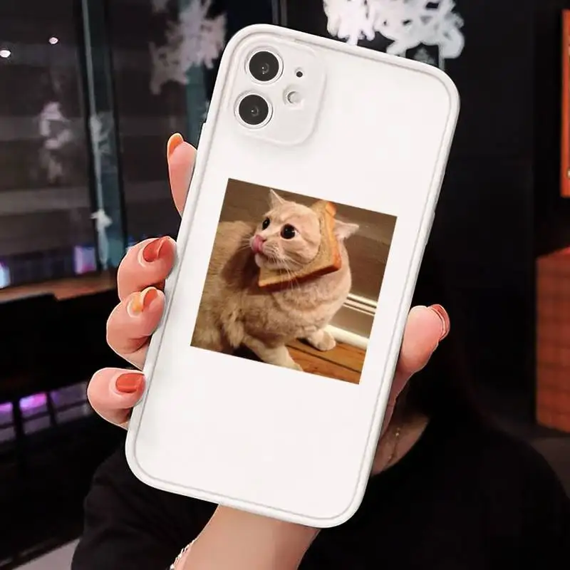 

Cute cat funny Phone Case Matte Transparent for iPhone 7 8 11 12 s mini pro X XS XR MAX Plus cover funda