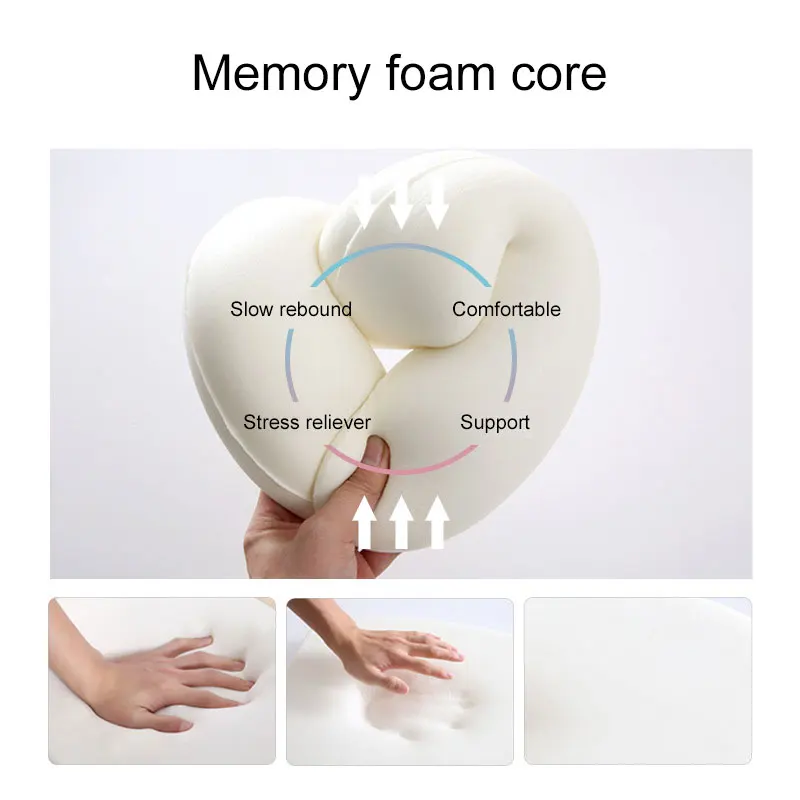

New Type Memory Foam U-Shaped Travel Pillow Slow Rebound Head Support Neck Pillow Cervical Spine Healthcare Soft Napping Pillow