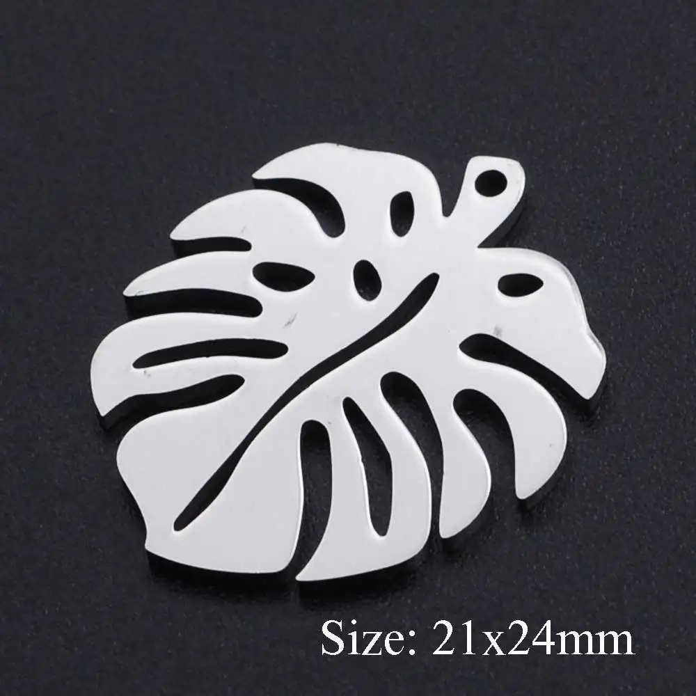 5 шт./лот 100% подвески из нержавеющей стали в виде банановых листьев оптовая