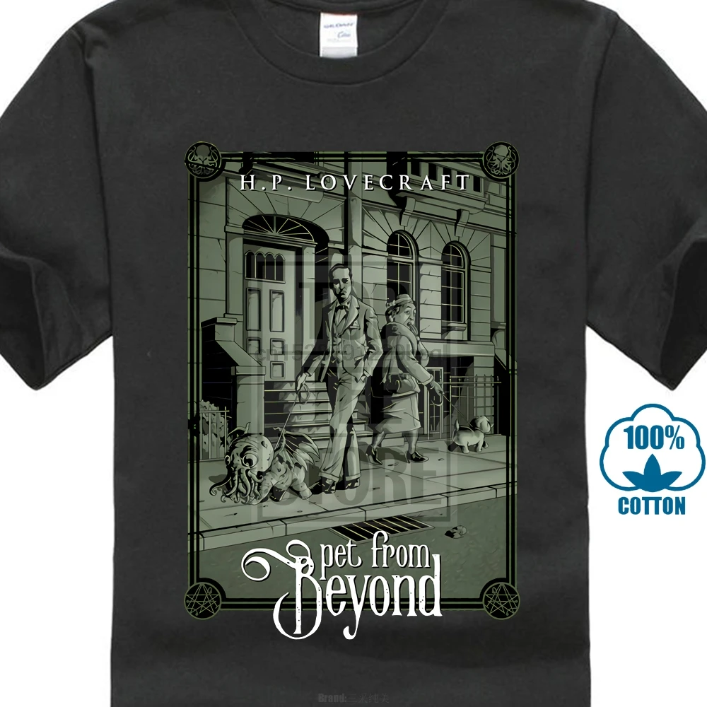 Мужские топы с надписью Pet From Beyond футболка для почитателей Лавкрафта винтажные