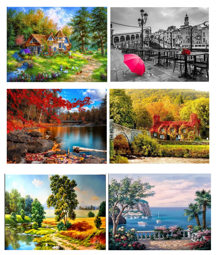 Алмазная картина 5D сделай сам вышивка с изображением замка морского берега