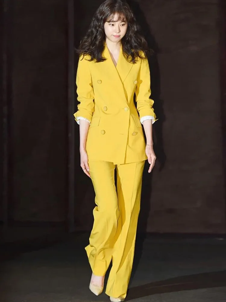 Женский брючный костюм из двух предметов пиджак + брюки деловой для женщин